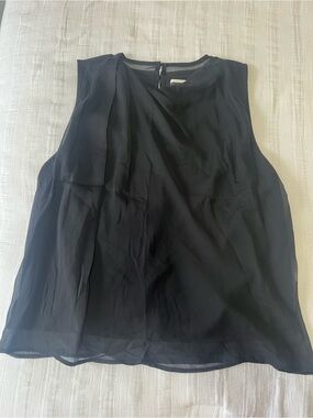 Abercrombie & Fitch Black Sleeveless Chiffon Blouse